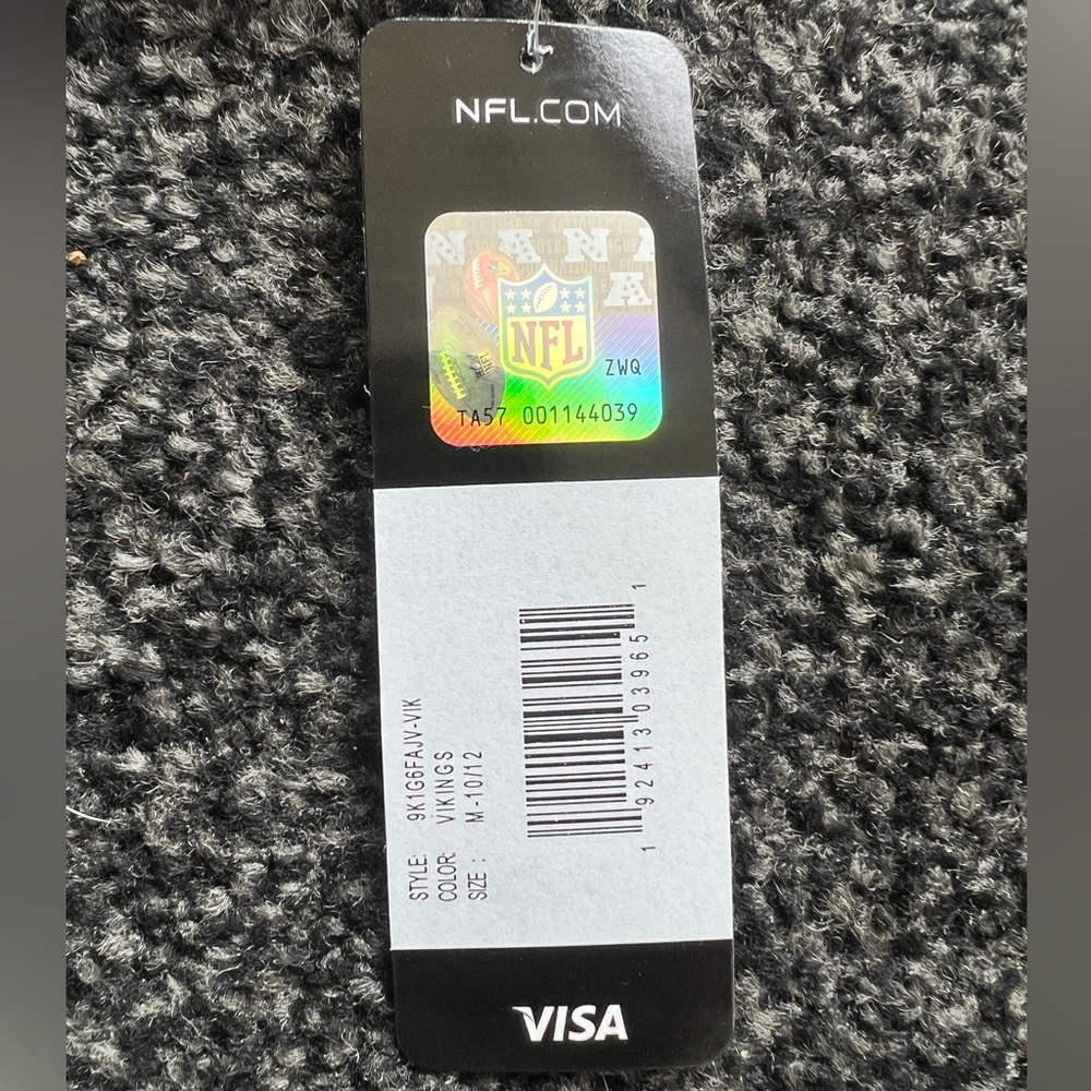 NFL Youth Girls Minnesota Vikings Short Sleeve Velvet Hooded Top - Picture 7 of 9